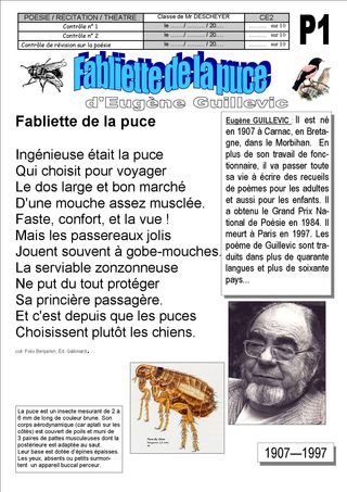 P1 Fabliette de la puce d'Eugène Guillevic