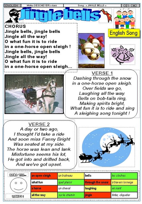Jingle Bells Les Paroles Le Blog De Misterdi Ce2