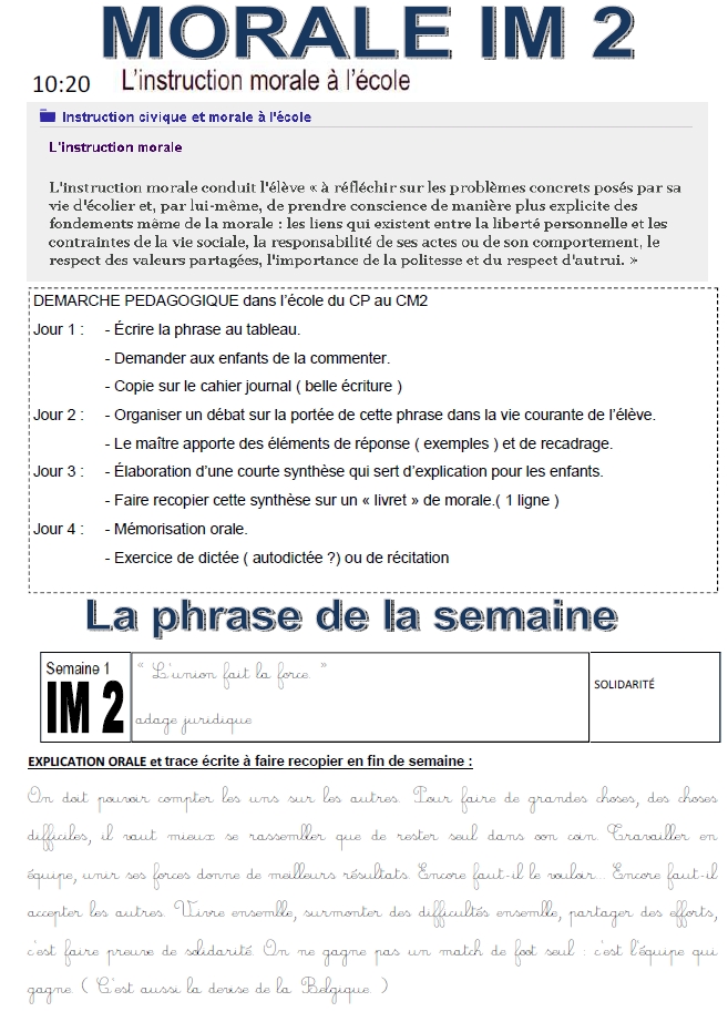 Le Blog De Misterdi Ce2 Instruction Morale