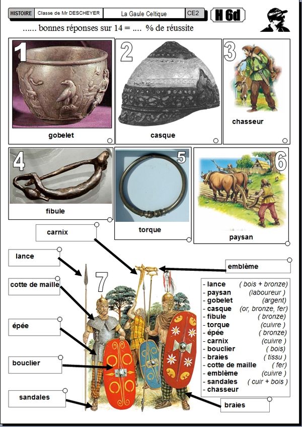 Les Celtes Les Gaulois Et Les Romains Cm1 Dossier complet Les Celtes Gaulois H6 - Le BLOG de Misterdi CE2